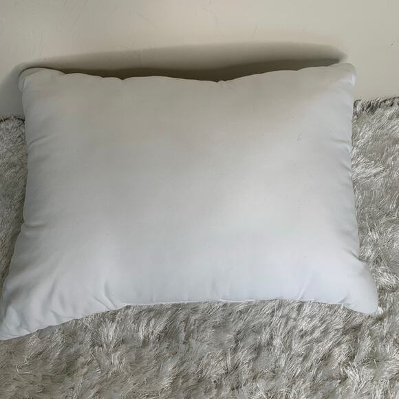 White Decorative Pillow Embroidered Diamond Design 15 x 12" - Picture 3 of 5